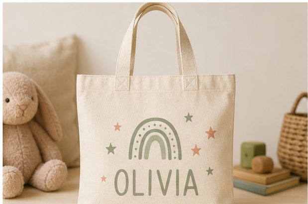 Personalised Children's Canvas Tote Bag
