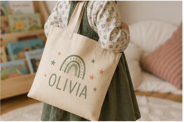 Personalised Children's Canvas Tote Bag