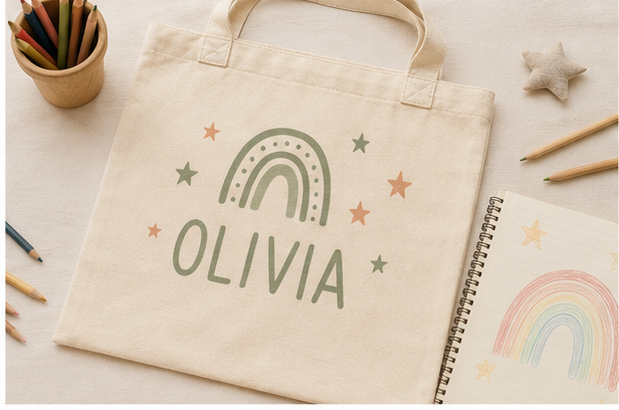 Personalised Children's Canvas Tote Bag