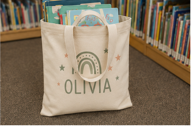 Personalised Children's Canvas Tote Bag