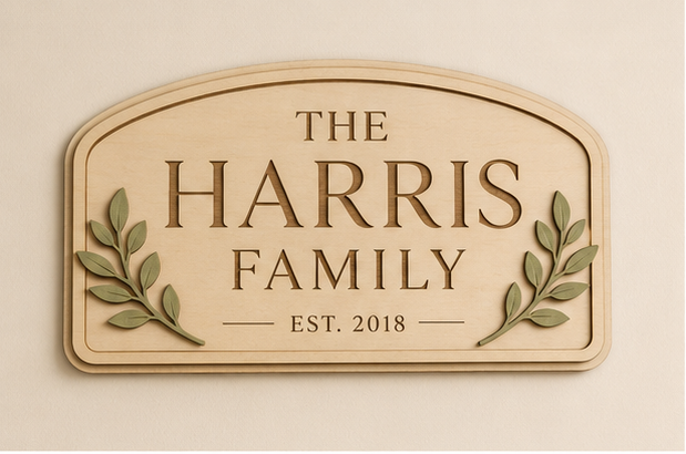 Personalised Family Name Wall Plaque