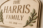 Personalised Family Name Wall Plaque