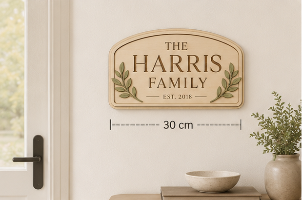 Personalised Family Name Wall Plaque