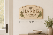 Personalised Family Name Wall Plaque