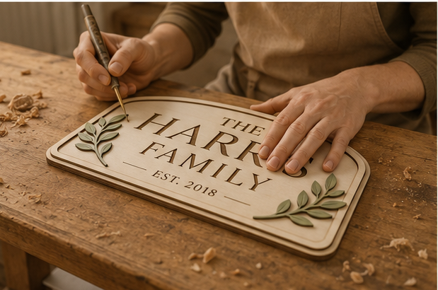 Personalised Family Name Wall Plaque