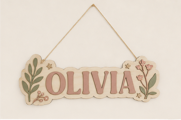 Personalised Wooden Name Door Sign
