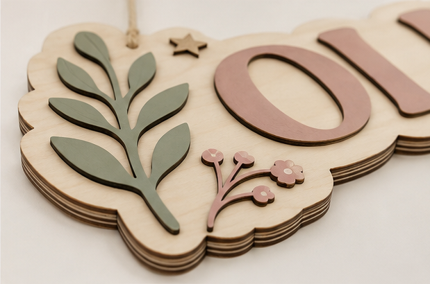 Personalised Wooden Name Door Sign
