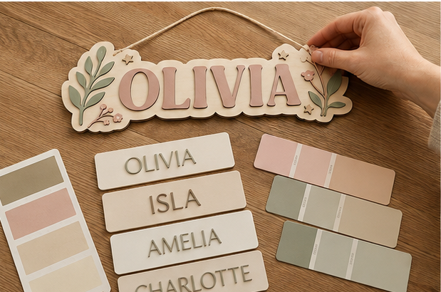 Personalised Wooden Name Door Sign