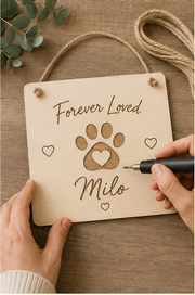 Pet Memorial Wooden Hanging Plaque